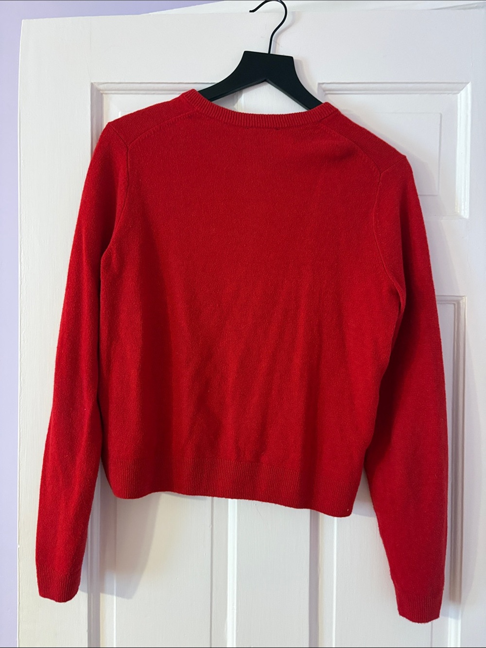 GAP Red Women's Button-Front Crewneck Cardigan Sweater - Picture 2 of 2